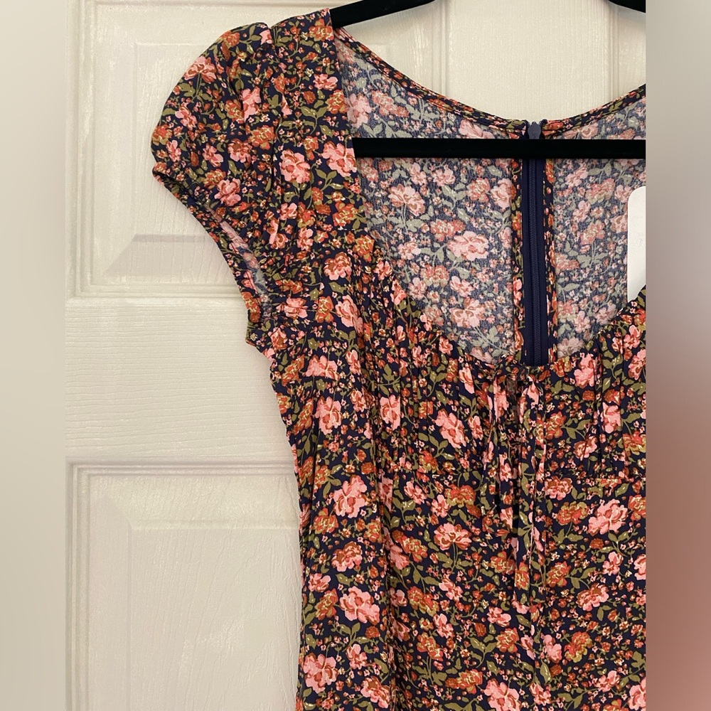 Elodie Floral Mini Dress NWT Size Women’s Small Short Sleeve Cottagecore - Picture 2 of 6